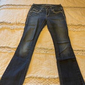 Ariat Women’s Dark Blue Ruby Boot Cut Mid Rise Jeans